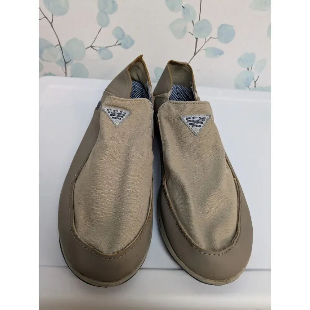 Columbia Bahama PFG Series Water & Boat Slip On Shoes Tan US Men's 16 WIDE Width